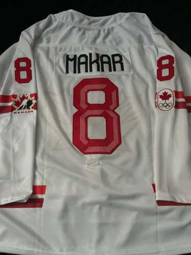 NEW Cale Makar Team Canada Olympic Hockey Men's Jersey Stitched Size XL