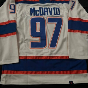 NEW Connor McDavid Edmonton Oilers Hockey Men's Jersey Stitched Size 52 - L