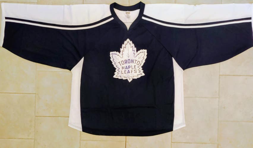 H7600 "Leafs" Style Hockey Goalie Jersey - 4XL - Navy -NEW