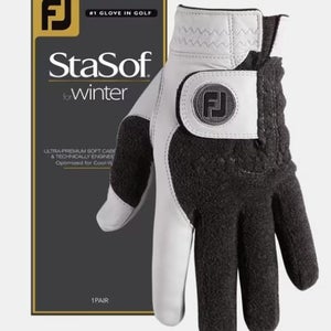 FootJoy StaSof Winter Mens Glove Color: Pearl/ Grey New Choose Size
