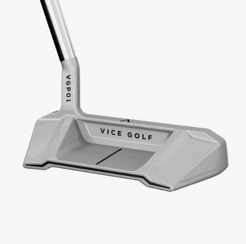 Vice Golf VGP01 Midnight Silver Forged Putter 33" (Blade, Short Slant, Steel