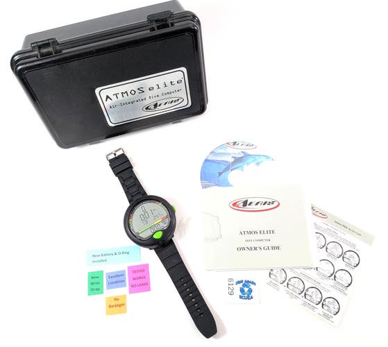 Aeris Atmos Elite Wrist Wireless Hoseless Nitrox Scuba Dive Computer + case 6129