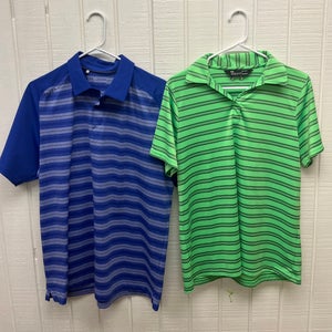 Under Armour Polo Golf Shirt Men’s Large Bundle of 2 SS Striped Shirts Casual