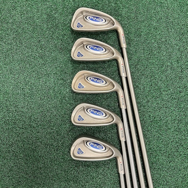 PING G5 Iron Set 5-9 Iron Red Dot MRH Regular Flex Graphite Shafts (Missing PW)