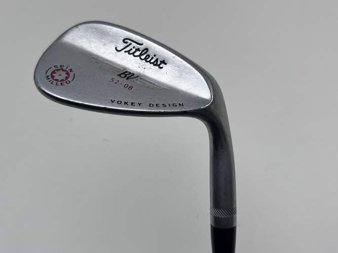 Titleist Spin Milled 2009 Chrome Wedge 52* 8 Bounce Wedge Steel Mens RH