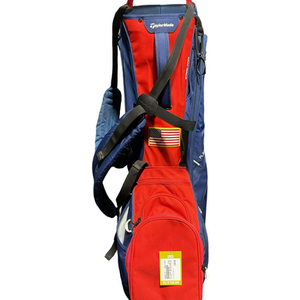 Used Taylormade RED/WHT/BLUE GOLF BAG Mens Stand Bag White/Red/Navy 11834-S000047778