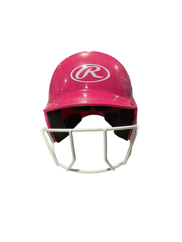 Used Rawlings PINK HELMET SZ 6 1/4- 6 7/8 Batting Helmet w/Mask Pink One Size 11834-S000047774
