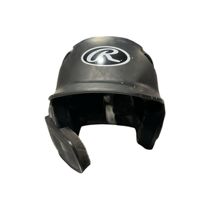 Used Rawlings BASEBALL HELMET 6 3/8-7 1/8 Batting Helmet No Mask Black One Size 11834-S000047771