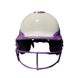 Used RIP-IT 6 - 6 7/8 HELMET Batting Helmet w/Mask Purple And White One Size 11834-S000047718