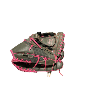 Used Franklin SHOCK SORB RH Throw Fastpitch Gloves Grey And Pink 10 1/2" 11834-S000047714