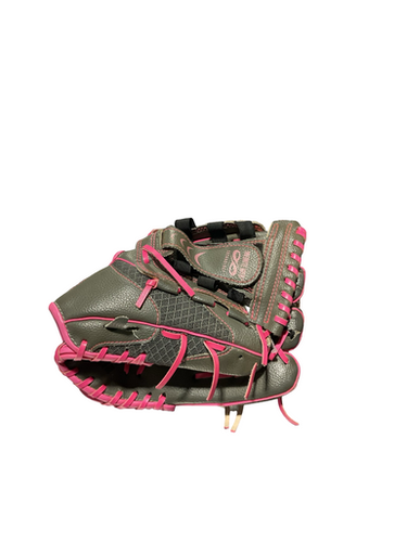 Used Franklin SHOCK SORB RH Throw Fastpitch Gloves Grey And Pink 10 1/2" 11834-S000047714