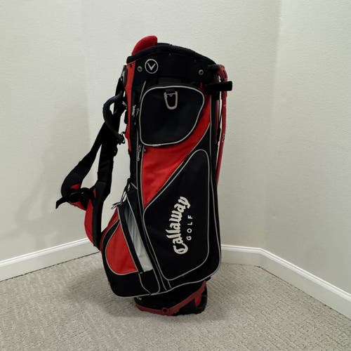 Callaway Terrafirma Xi Golf Stand Bag with Carry Strap - 7 Way - Black Red
