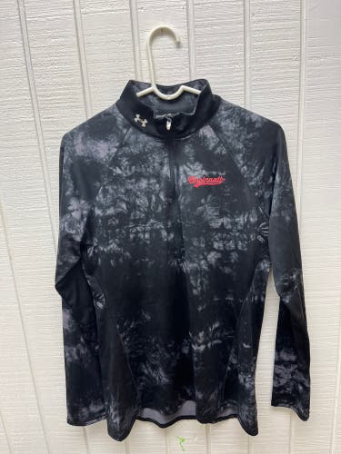 Under Armour Cincinnati Bearcats Sz Large Quarter Zip Turtleneck Pullover Black