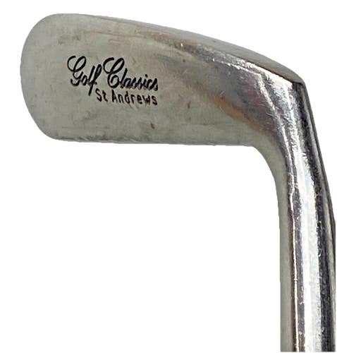 Golf Classics St. Andrews Made In Scotland Putter RH Hickory 35" Leather Grip