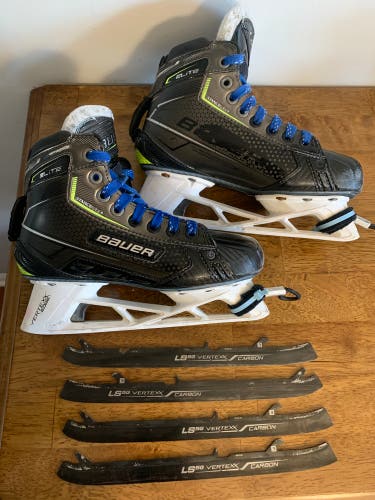 2021 Bauer Elite Hockey Goalie Skates Regular Width Size 3.5 (Used)