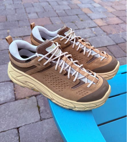 MENS HOKA ONE ONE TOR ULTRA LO TP - HIKING SNEAKERS - WHEAT/MUSHROOM US SIZE 11