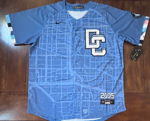 Washington Nationals City Connect Jersey James Woods Adult Large NWT