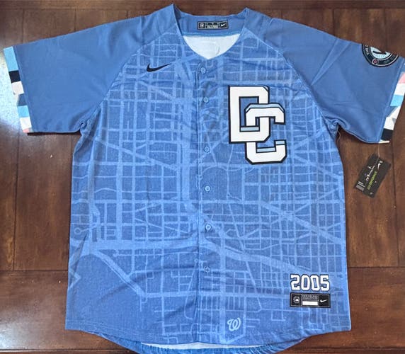 Washington Nationals City Connect Jersey James Woods Adult XL NWT