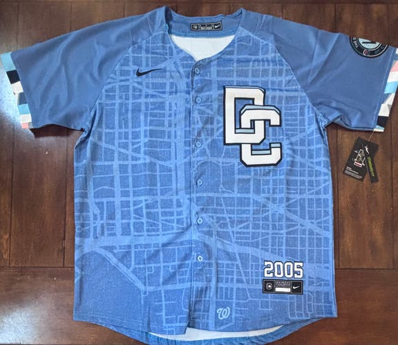 Washington Nationals City Connect Jersey James Woods Adult Medium NWT