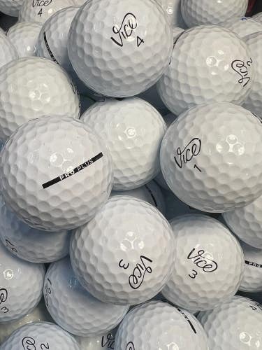 24 Near Mint White AAAA Vice Pro Plus Used/ Recycled Golf Balls