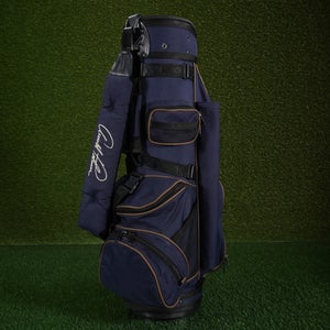 Arnold Palmer Staff/Cart Bag ~ 10 Way Classic Navy w/ Signature Strap ~ Vintage