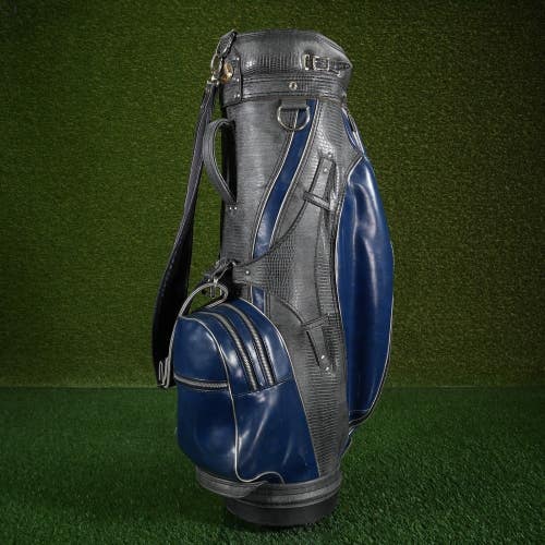 Vintage Ben Hogan USA Embossed Lizard Skin Staff/Cart Bag 6 Way ~ LOOK!!