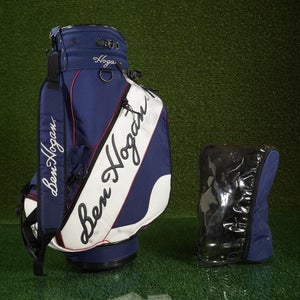 Vintage Ben Hogan Staff Bag 6 Way 10 Top W/ Rain Hood ~ LOOK!!