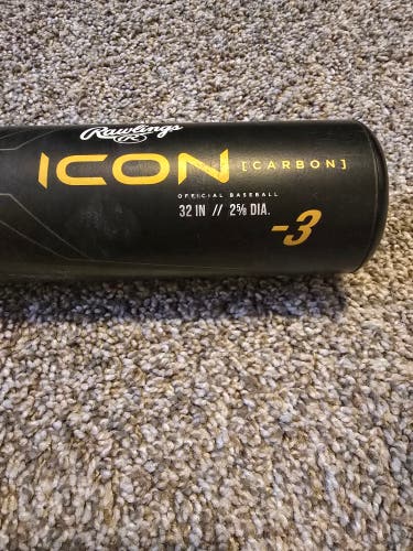 2025 Rawlings Icon BBCOR Certified Bat (-3)  29 oz 32" (New)
