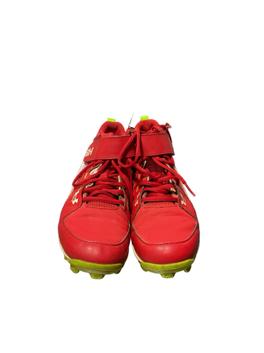 Used Under Armour RED/WHITE BB/SB Cleats Red Junior 05.5 11834-S000047612