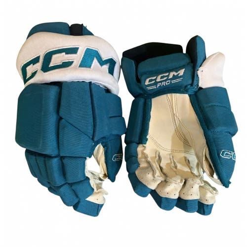 13" CCM HGTK Tacks Pro Stock San Jose Sharks Barracuda Used with New Palms *Read Full Description*