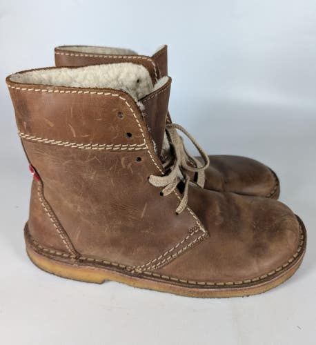 Duckfeet Odense Boots Brown Leather Wool Lined Men's Size 45 / 12
