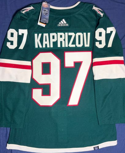 Kirill Kaprizov Minnesota Wild Adidas Prime Green Home Jersey Size: 44 Tria + A