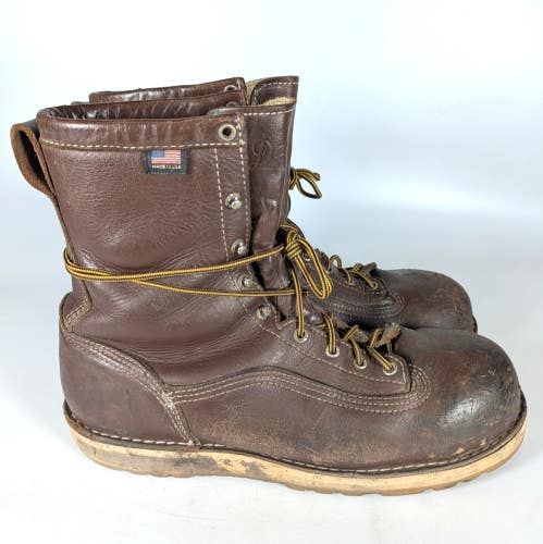 DANNER Power Foreman 8" NMT GTX Work Brown Leather Steel Toe Work Boots Mens 12
