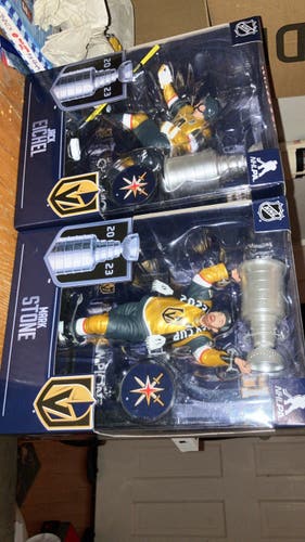 Mark stone and Jack Eichel 2023 Stanley Cup Championships Mcfarlanes Sportspicks X NHL