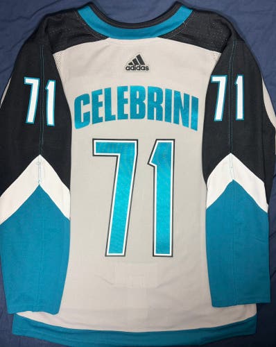 Macklin Celebrini San Jose Sharks Adidas Reverse Retro 1.0 Jersey Size: 54
