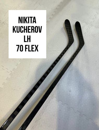 Senior(2x)Left Nikita Kucherov 70 Flex PROBLACKSTOCK Unbranded Pro Stock Hockey Sticks