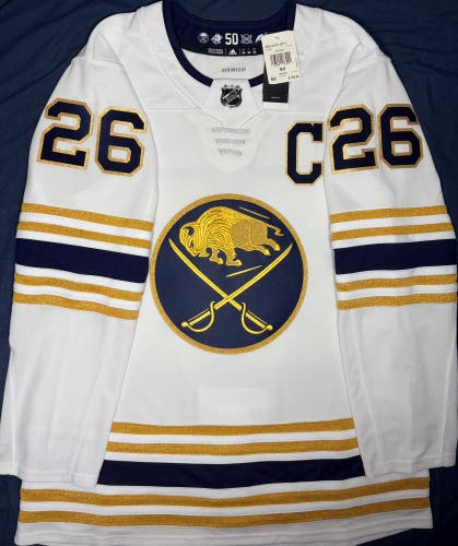 Rasmus Dahlin Buffalo Sabres Adidas 50th Anniversary Jersey + C Size: 52