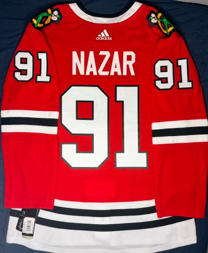 Frank Nazar Chicago Blackhawks Adidas Climalite Home Jersey Size: 54
