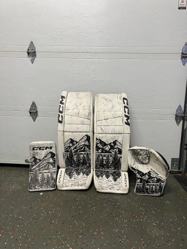 Free Shipping Custom 34 + 2 CCM EFlex 6 pro Regular Goalie Full Set (like new)