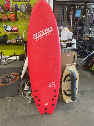 Used ODYSEA SKIPPER FOAM SURFBOARD Surfboard Red 6Ft 1In 11614-S000232252