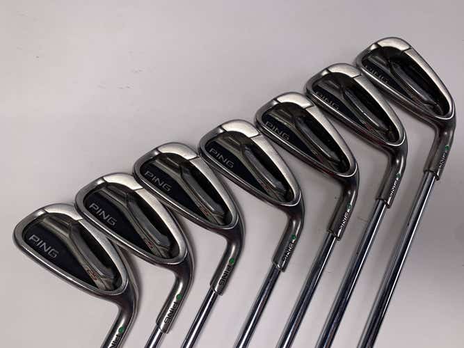 Ping G25 Iron Set 4-PW Green Dot 2* Up CFS Stiff Steel Mens RH