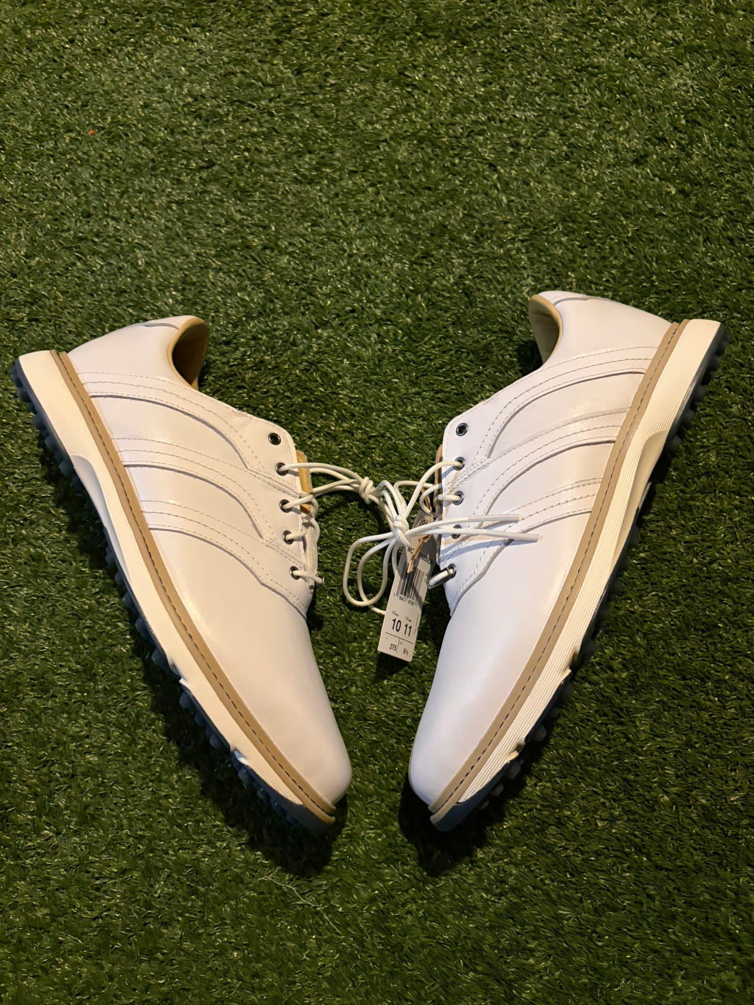 Size 11 Adidas MC Z-Traxion Cloud White Leather Spikeless Mens Golf Shoes IF2713 Adidas MC Z-Traxion Spikeless Golf Shoes Cloud White Men 13  main image 2