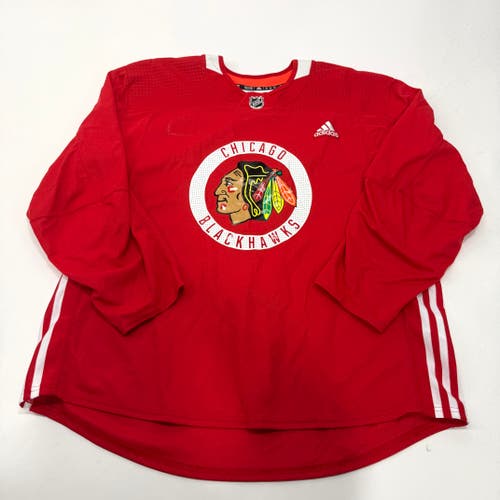 Used Red Chicago Blackhawks Adidas MIC Practice Jersey | Size 58+