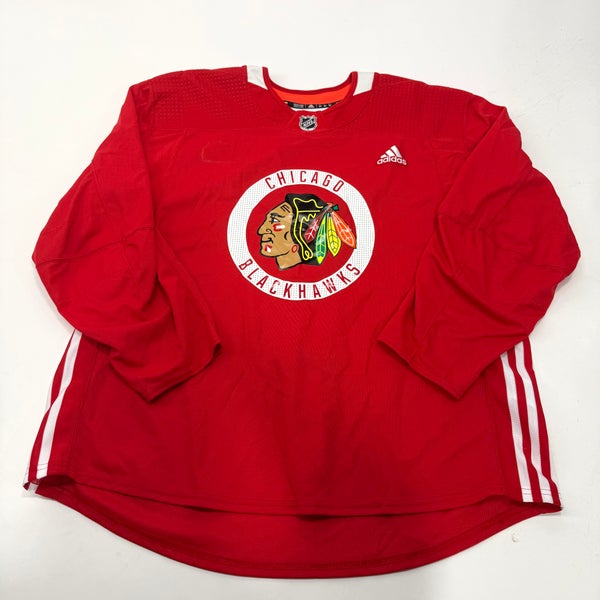 Used Red Chicago Blackhawks Adidas MIC Practice Jersey | Size 58+