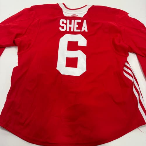 Used Red Chicago Blackhawks Adidas MIC Practice Jersey | Size 56 | Shea #6
