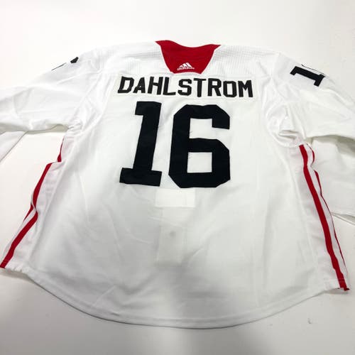 Used White Chicago Blackhawks Adidas MIC Practice Jersey | Size 58 | Dahlstrom #16
