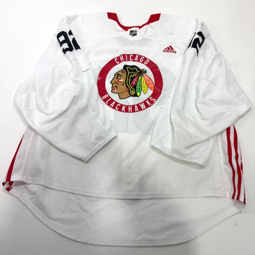 Used White Chicago Blackhawks Adidas MIC Practice Jersey | Size 60G | Blank Name #92
