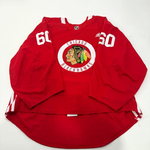 Used Red Chicago Blackhawks Adidas MIC Practice Jersey | Size 58G | Weeks #60