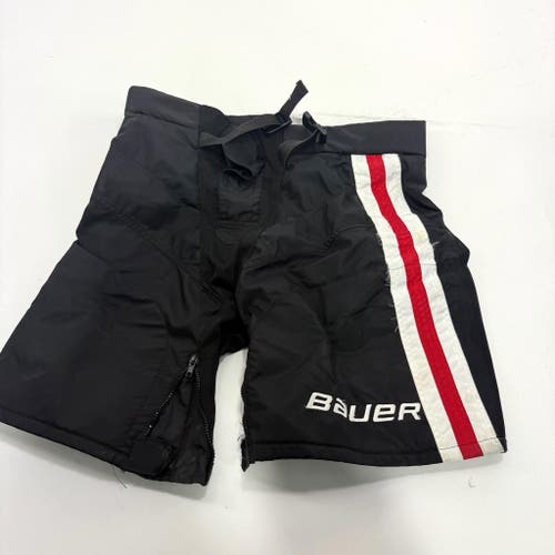 Used Black Chicago Blackhawks Bauer Pro Pants Shell | Medium | BH252