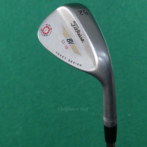 Titleist Vokey Spin Milled 2009 Tour Chrome 52-08 52 GW Gap Wedge Steel Stiff